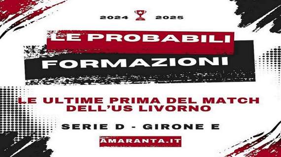 Orvietana-Livorno, le ultime e le probabili formazioni 