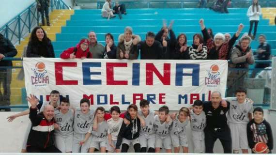Tre successi nel weekend per le giovanili del Basket Cecina
