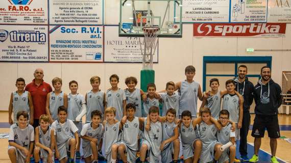 Basket Cecina, giovanili. Bene under 13 A e B ed under 14