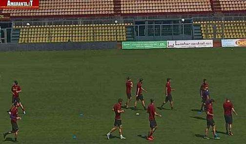 Il Livorno in allenamento