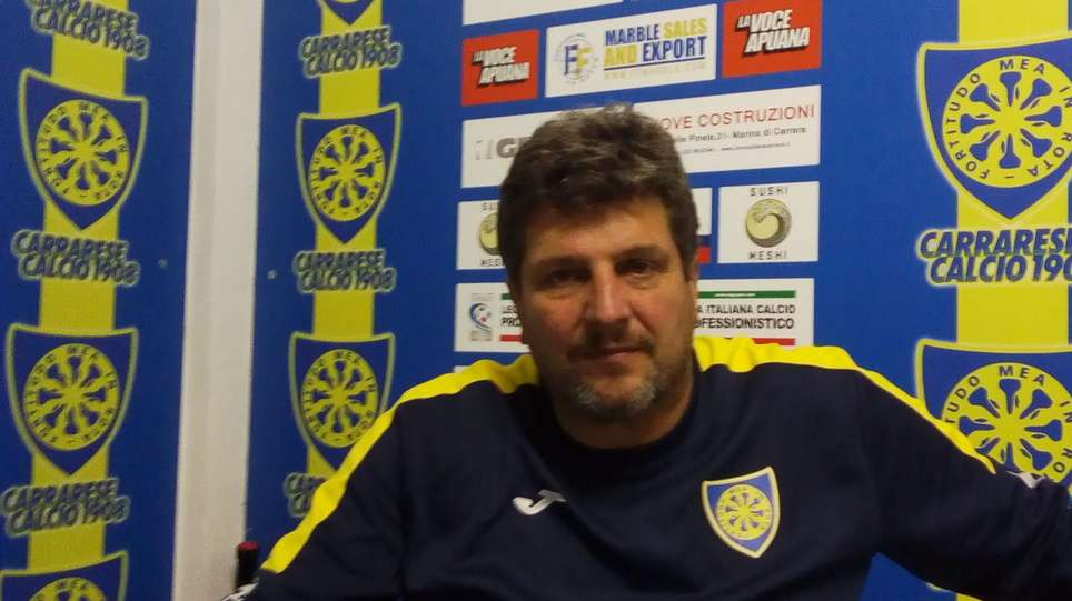 Sala stampa. Baldini: “Stasera la Carrarese ha dimostrato carattere”