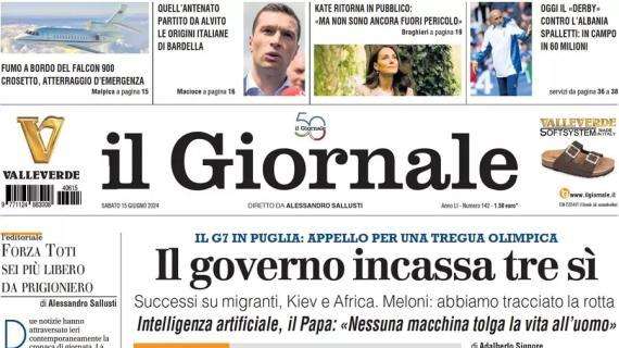 Il Giornale: "Italia, oggi il 'derby' contro l'Albania. Spalletti: 'In campo in 60 milioni'"