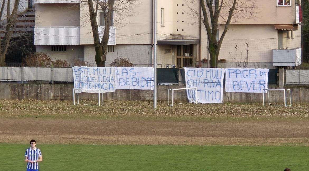 LA CURIOSITÀ - Lo striscione in occasione di Pro Gorizia-Chiarbola Ponziana