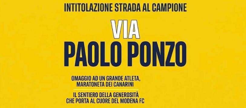 La strada del centro sportivo intitolata al Muratore 