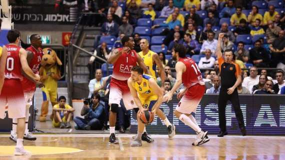 Eurolega: l’Olimpia gioca solo un quarto, il Maccabi va in carrozza