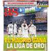 AS destaca en portada la victoria del Real Madrid en la "liga de oro"