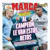 Marca destaca en su portada el partido de Champions: "Al campeón le van estos retos"