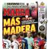 "Más madera" titula Marca en portada, destacando la polémica del Barça-Rayo