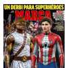 Marca saca en primera plana el "derbi para superhéroes"