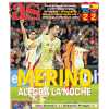 "Merino alegra la noche" titula as en su portada