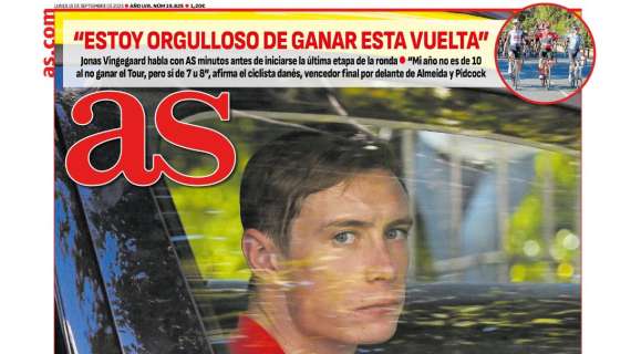 AS saca en portada el "triste final" de La Vuelta