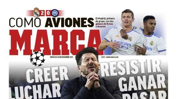 PORTADA | Marca ensalza al Real Madrid: "Como aviones"