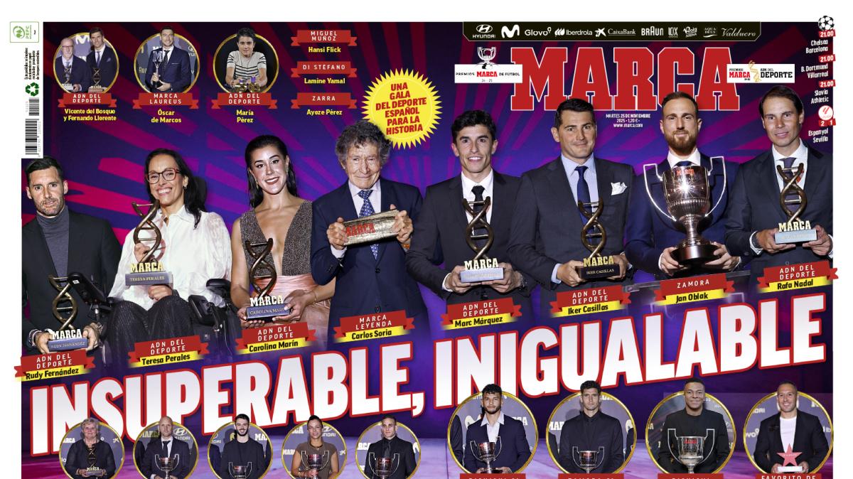 Marca destaca la entrega de sus premios en la portada