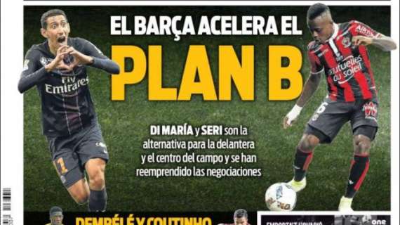 PORTADA - Sport tras el NO de Coutinho y Dembelé: "El Barça acelera por el plan B"