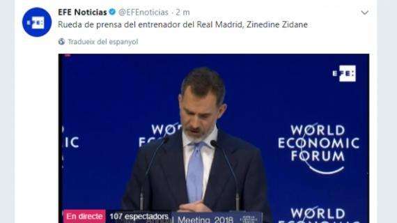 ¡DE LOCOS! EFE convierte a Felipe VI en el nuevo entrenador del Real Madrid