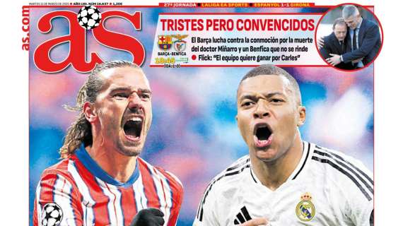 AS señala en su portada a Griezmann y Mbappé: "Les toca a ellos"