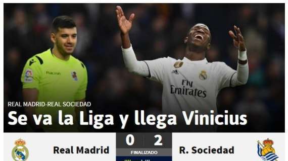 AS refleja el sentimiento del Bernabéu: "Se va la Liga y llega Vinicius"