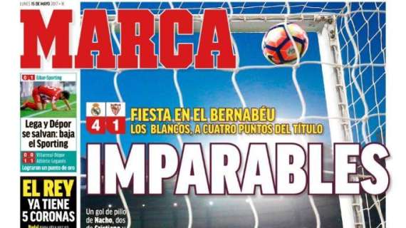 Marca resalta el gol de pillo de Nacho, el récord de goles y la despedida de James: "Imparables"