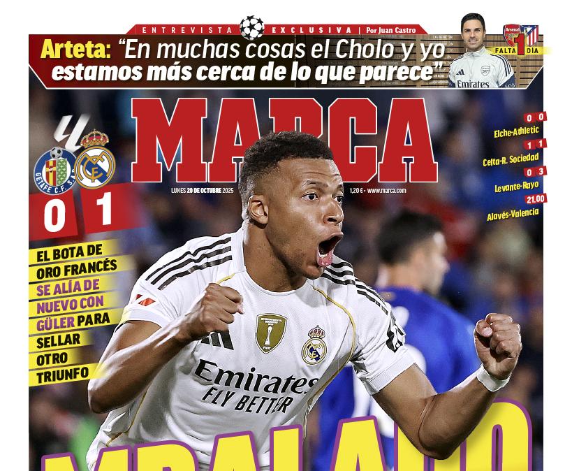 Marca destaca en su portada a Mbappé como Pichichi de LaLiga