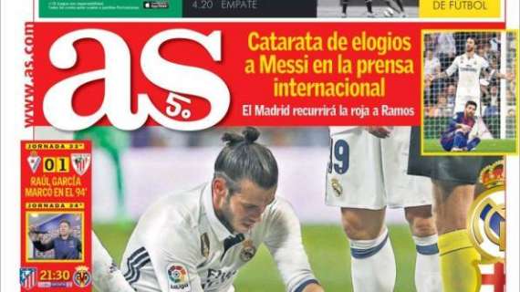 PORTADA - As: "Bale no está, a Zidane se le espera"