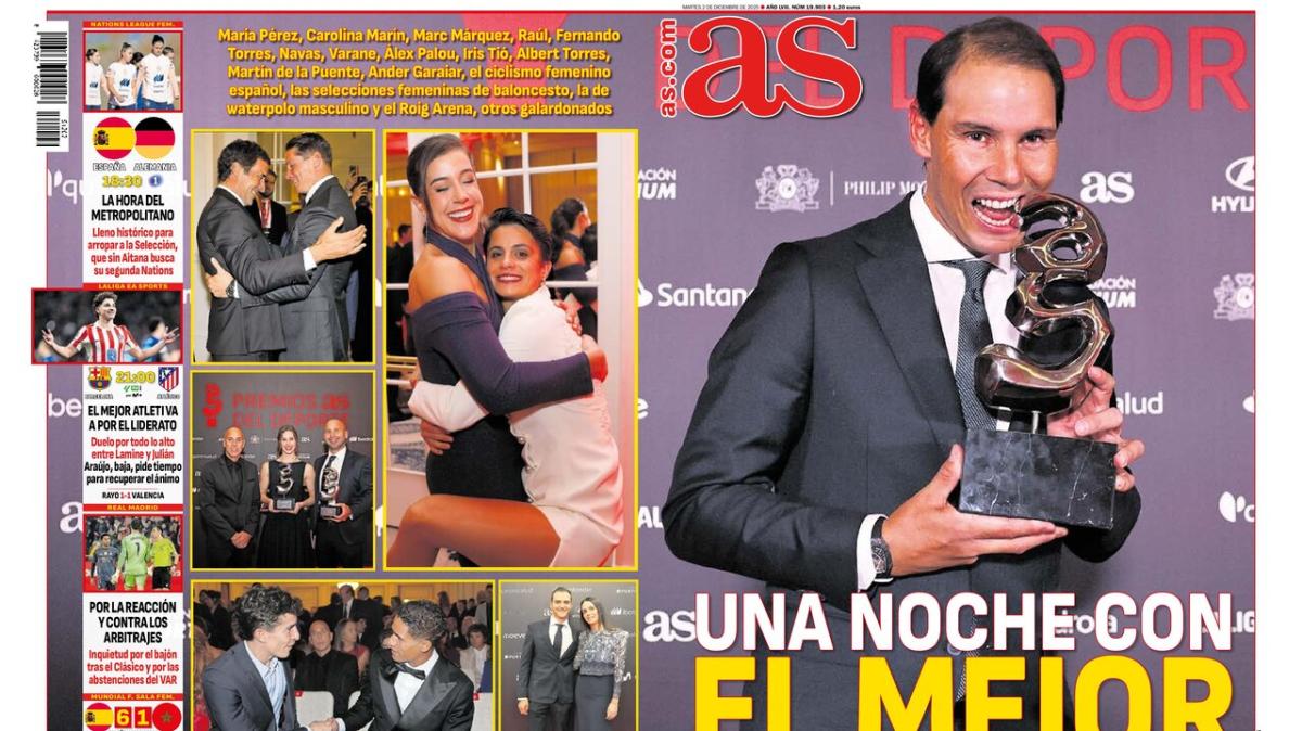 AS saca en primera plana las quejas del Real Madrid por el arbitraje