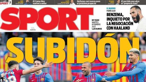 PORTADA | Sport: "Benzema, inquieto por la negociación con Haaland"