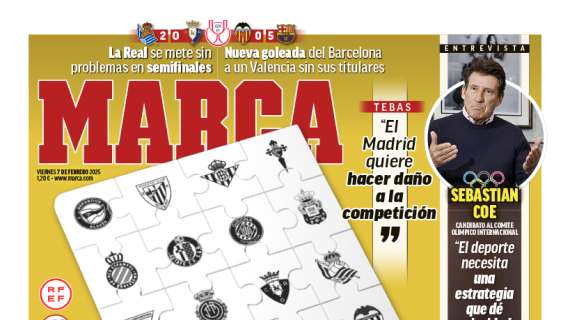 Marca avisa en portada: "Los clubes se plantan ante el Madrid"