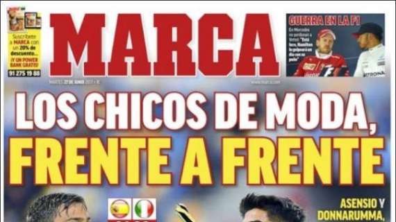 PORTADA - Marca destaca el duelo de esta noche: "Los chicos de moda, frente a frente"