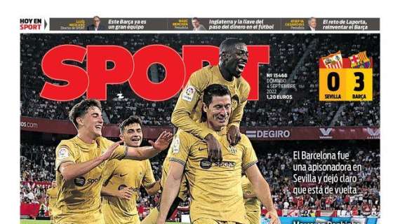 PORTADA | Sport: "La pegada pone líder al Real Madrid"