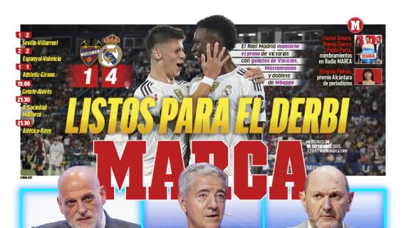 "Listos para el derbi" señala Marca en su portada