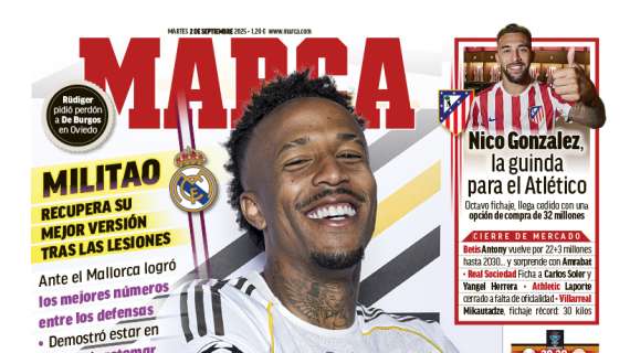 Marca abre en su portada con Éder Militao: "El fichaje"