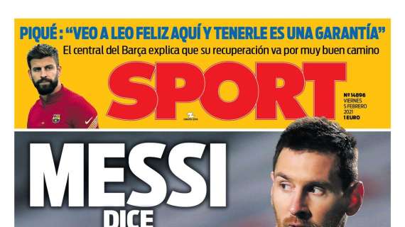 PORTADA - Sport: "Messi dice basta"