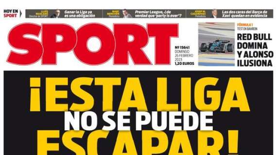 PORTADA | Sport: "¡Esta liga no se puede escapar!"