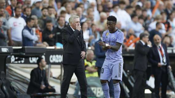 Ancelotti y Vinicius, Mestalla