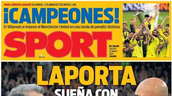 PORTADA | Sport suelta la bomba: "Laporta sueña con Pep"