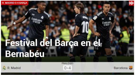 Marca: "Festival del Barça en el Bernabéu"