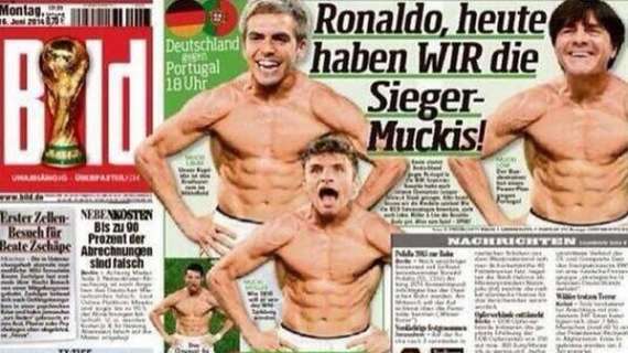 Bild calentó el partido entre Alemania y Portugal