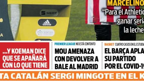 PORTADA - Sport: "Mou amenaza con devolver a Bale al Madrid"