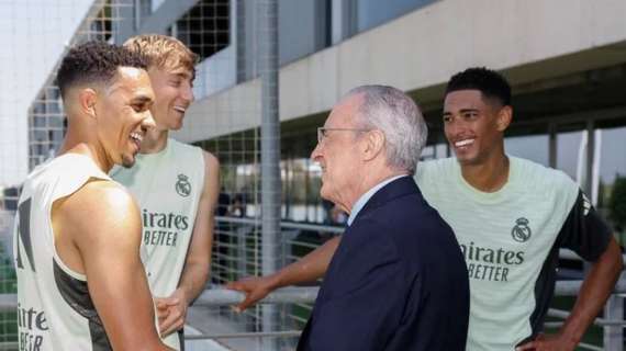 Florentino Pérez visita a los nuevos fichajes del Real Madrid