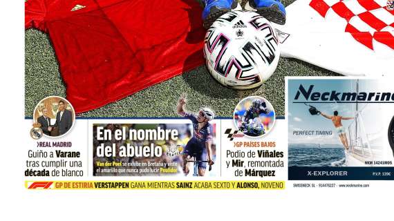 PORTADA | Marca: "Guiño a Varane tras cumplir una década de blanco"