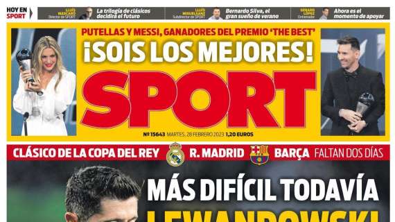 PORTADA | Sport: "Lewandowski KO. Mbappé..."