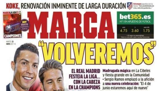 PORTADA - Marca avisa de la promesa del Real Madrid: "Volveremos"