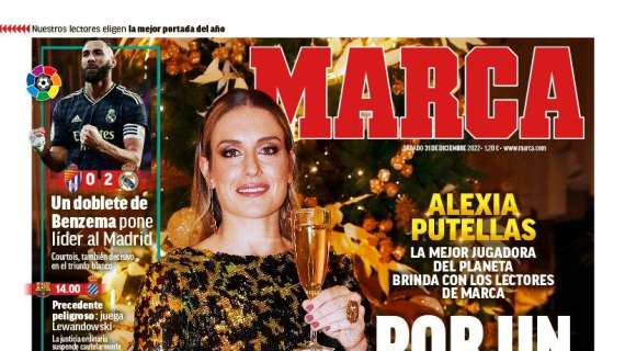 PORTADA | Marca: "Un doblete de Benzema pone líder al Madrid"