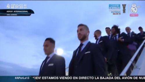 VÍDEO - ¡El Real Madrid ya está en Kiev! Así aterrizaba el equipo