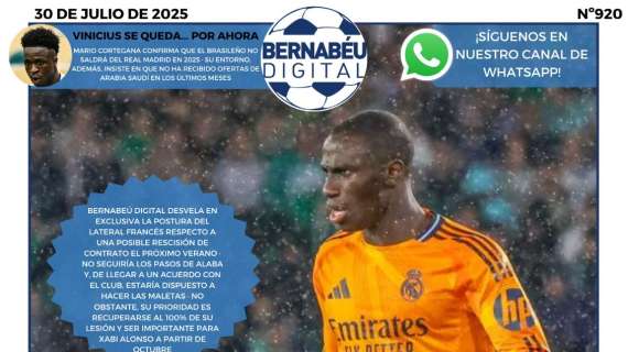 Ferland Mendy, el gran protagonista en la portada de Bernabéu Digital