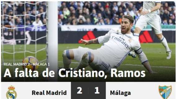 FOTO - AS: "A falta de Cristiano, Ramos"