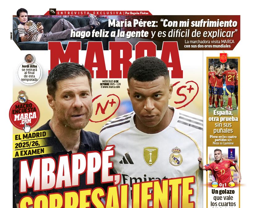 Marca destaca el inicio de temporada de Xabi y Mbappé en su portada