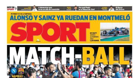 PORTADA | Sport, con el Nápoles - Barcelona: "Match-ball"