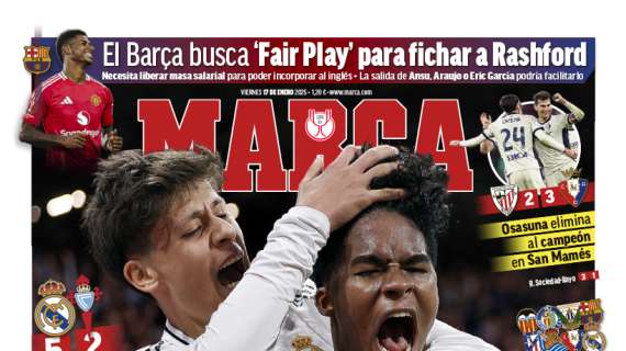 "Sofocón... ¡y goleada!", titula Marca en su portada