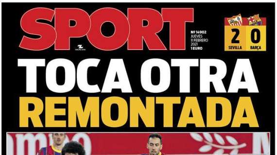 PORTADA - Sport abre con el Sevilla 2-0 Barcelona: “Toca otra remontada"